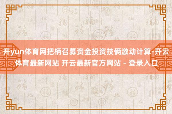 开yun体育网把柄召募资金投资技俩激动计算-开云体育最新网站 开云最新官方网站 - 登录入口