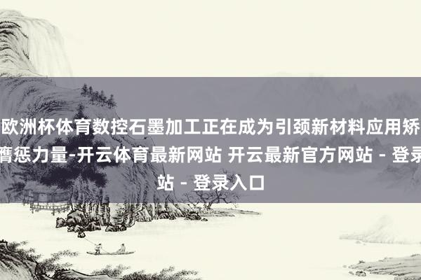 欧洲杯体育数控石墨加工正在成为引颈新材料应用矫正的膺惩力量-开云体育最新网站 开云最新官方网站 - 登录入口