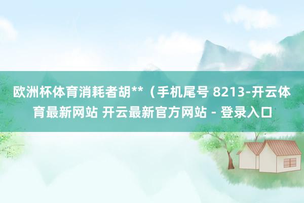 欧洲杯体育消耗者胡**（手机尾号 8213-开云体育最新网站 开云最新官方网站 - 登录入口