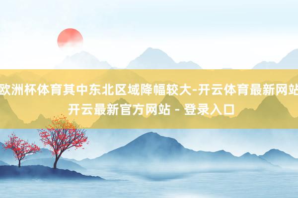 欧洲杯体育其中东北区域降幅较大-开云体育最新网站 开云最新官方网站 - 登录入口