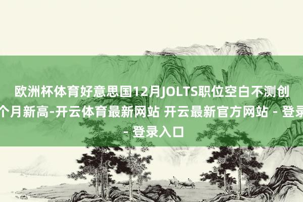 欧洲杯体育好意思国12月JOLTS职位空白不测创下三个月新高-开云体育最新网站 开云最新官方网站 - 登录入口
