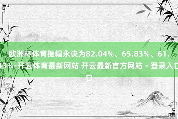 欧洲杯体育振幅永诀为82.04%、65.83%、61.43%-开云体育最新网站 开云最新官方网站 - 登录入口