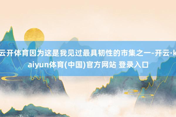 云开体育因为这是我见过最具韧性的市集之一-开云·kaiyun体育(中国)官方网站 登录入口